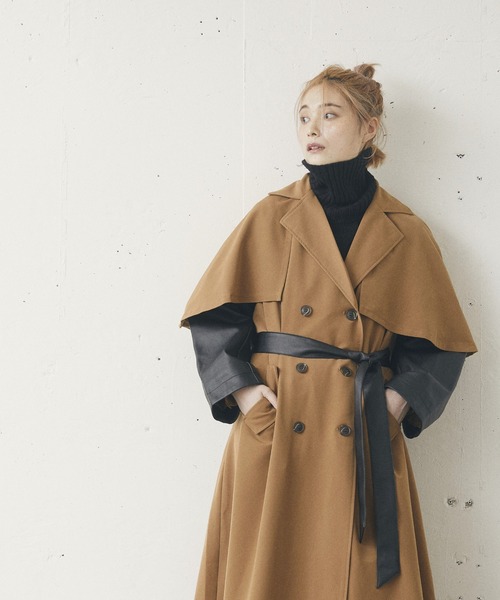 kivi(キヴィ)の「バリアスケープトレンチコート(トレンチコート・レディース・ベージュ/グリーン・FREE)」の21枚目の写真