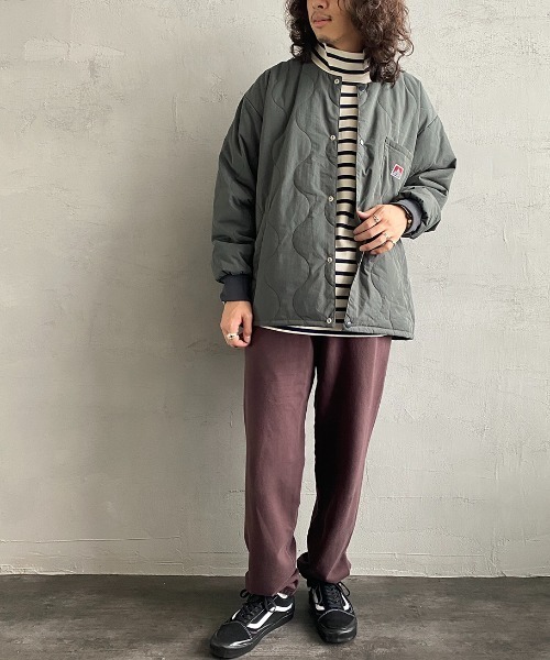 BEN DAVIS（ベンデイビス）の「[BEN DAVIS/ベンデイビス] ノーカラーキルティングジャケット（ミリタリージャケット・レディース・ブラック/カーキ・M/L/XL）」の14枚目の写真