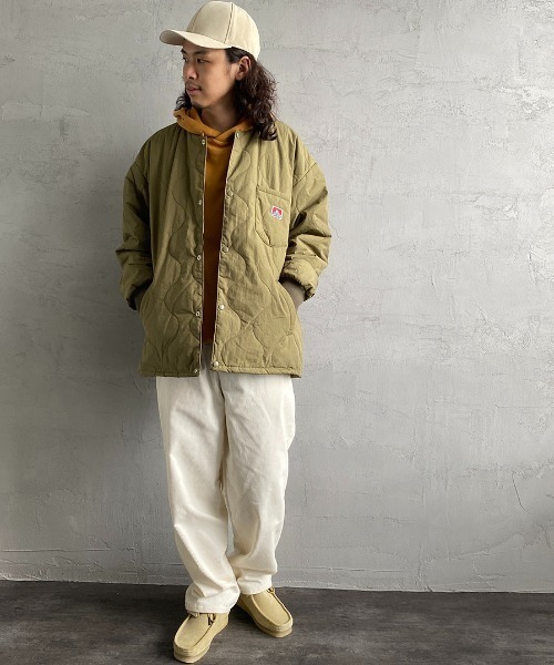 BEN DAVIS（ベンデイビス）の「[BEN DAVIS/ベンデイビス] ノーカラーキルティングジャケット（ミリタリージャケット・レディース・ブラック/カーキ・M/L/XL）」の18枚目の写真