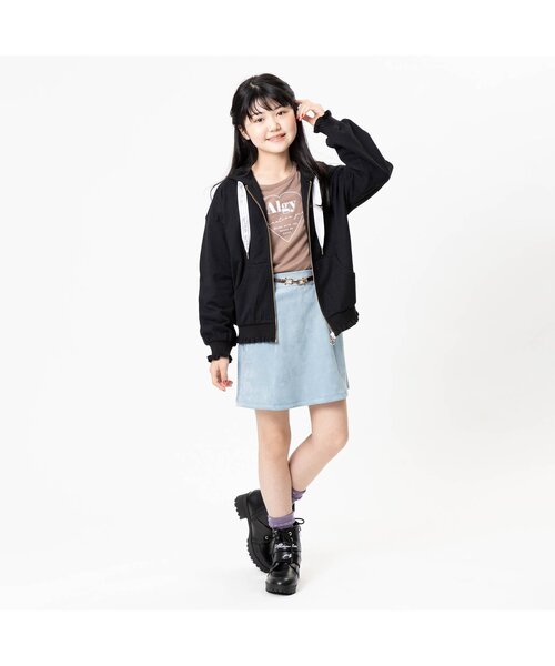 algy(アルジー)の「ベルト付きスエードスカパン(スカート・キッズ・ブラウン/グレー/ラベンダー/ミント/サックスブルー・XXX-SMALL/XX-SMALL/X-SMALL/SMALL/MEDIUM)」の10枚目の写真