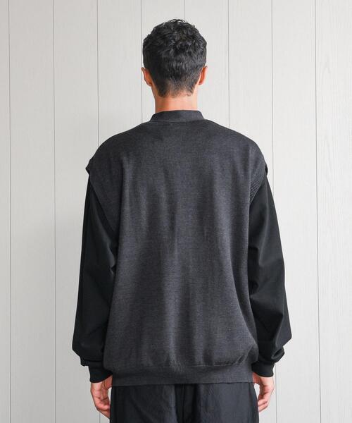 H　BEAUTY&YOUTH UNITED ARROWS（エイチビューティーアンドユースユナイテッドアローズ）の「＜H＞SOLID WOOL 9GAUGE V NECK VEST/ベスト（ベスト・メンズ・ネイビー/ダークグレー・M/S/L）」の5枚目の写真