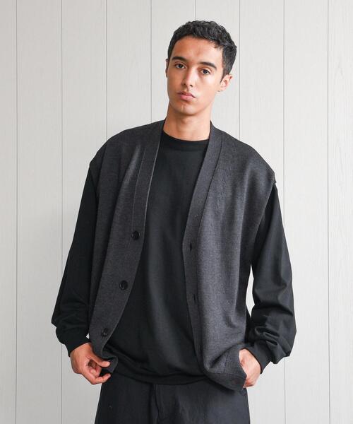 H　BEAUTY&YOUTH UNITED ARROWS（エイチビューティーアンドユースユナイテッドアローズ）の「＜H＞SOLID WOOL 9GAUGE V NECK VEST/ベスト（ベスト・メンズ・ネイビー/ダークグレー・M/S/L）」の7枚目の写真
