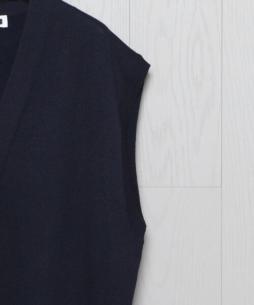 H　BEAUTY&YOUTH UNITED ARROWS（エイチビューティーアンドユースユナイテッドアローズ）の「＜H＞SOLID WOOL 9GAUGE V NECK VEST/ベスト（ベスト・メンズ・ネイビー/ダークグレー・M/S/L）」の19枚目の写真