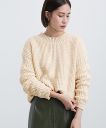 select MOCA | 2021 AW クルーネックボーダー編みニット(ニット/セーター)