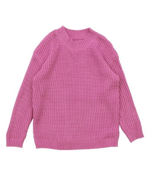 select MOCA（セレクトモカ）の「2021 AW クルーネックボーダー編みニット（ニット/セーター・レディース・ホワイト/ピンク/ブルー・FREE）」の6枚目の写真