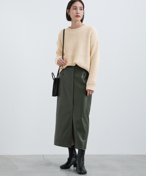 select MOCA（セレクトモカ）の「2021 AW クルーネックボーダー編みニット（ニット/セーター・レディース・ホワイト/ピンク/ブルー・FREE）」の16枚目の写真