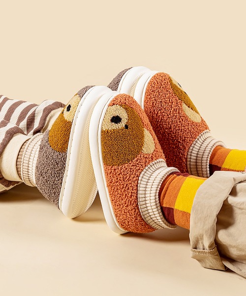 aimoha(アイモハ)の「【aimoha-KIDS-】【定番】激かわいいクマ模様ボアルームシューズ(ルームシューズ/スリッパ・キッズ・イエロー/ピンク/ブラウン/オレンジ・16/14/18/22/20/21)」の12枚目の写真