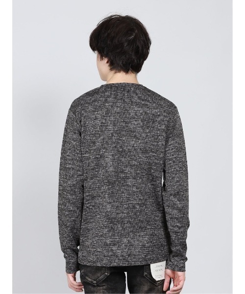 semantic design（セマンティックデザイン）の「セマンティックデザイン/semantic design ハイストレッチ ジャガードVネック長袖Tシャツ（Tシャツ/カットソー・メンズ・ホワイト/ホワイト×ブラック・MEDIUM/LARGE/X-LARGE/S）」の11枚目の写真