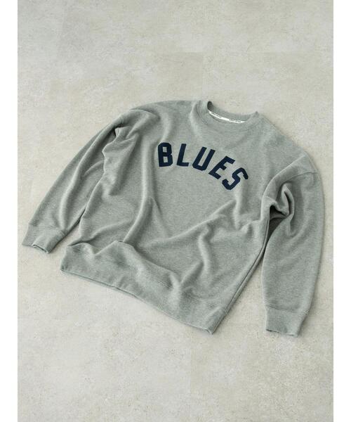 SEVENDAYS=SUNDAY（セブンデイズサンデイ）の「フロッキープリント裏毛スウェットA　＊（スウェット・レディース・杢グレー/ネイビー/アイボリー・M/L/S）」の8枚目の写真