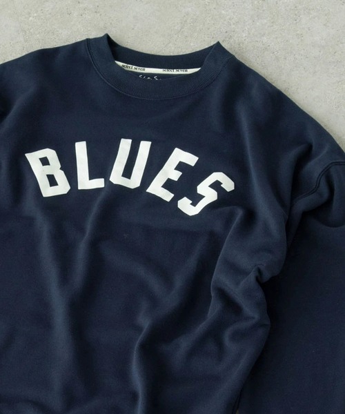 SEVENDAYS=SUNDAY（セブンデイズサンデイ）の「フロッキープリント裏毛スウェットA　＊（スウェット・レディース・杢グレー/ネイビー/アイボリー・M/L/S）」の3枚目の写真