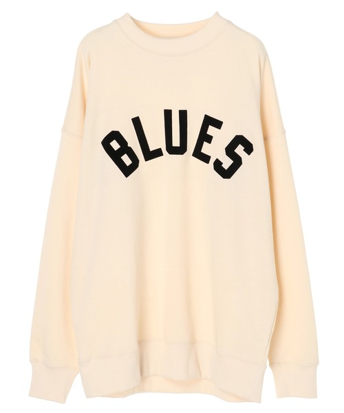 SEVENDAYS=SUNDAY（セブンデイズサンデイ）の「フロッキープリント裏毛スウェットA　＊（スウェット・レディース・杢グレー/ネイビー/アイボリー・M/L/S）」の9枚目の写真