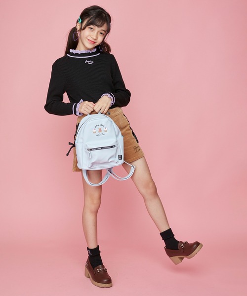 JENNI love（ジェニィラブ）の「ウォッシャブルネックフリルニット（ニット/セーター・キッズ・ピンク/グレー/ブラック・130cm/140cm/150cm/160cm）」の6枚目の写真