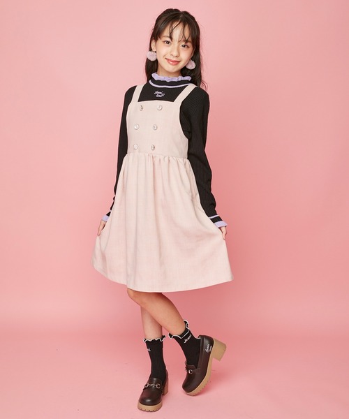 JENNI love（ジェニィラブ）の「ウォッシャブルネックフリルニット（ニット/セーター・キッズ・ピンク/グレー/ブラック・130cm/140cm/150cm/160cm）」の8枚目の写真