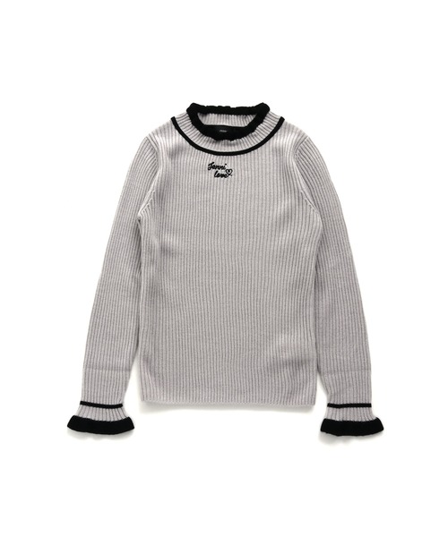 JENNI love（ジェニィラブ）の「ウォッシャブルネックフリルニット（ニット/セーター・キッズ・ピンク/グレー/ブラック・130cm/140cm/150cm/160cm）」の10枚目の写真