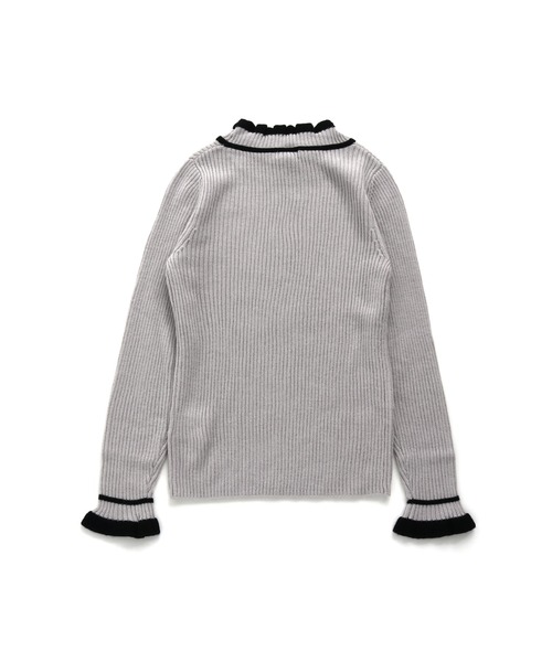 JENNI love（ジェニィラブ）の「ウォッシャブルネックフリルニット（ニット/セーター・キッズ・ピンク/グレー/ブラック・130cm/140cm/150cm/160cm）」の13枚目の写真