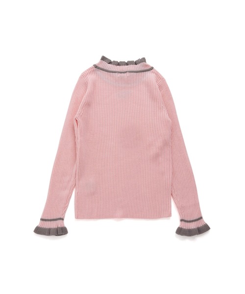 JENNI love（ジェニィラブ）の「ウォッシャブルネックフリルニット（ニット/セーター・キッズ・ピンク/グレー/ブラック・130cm/140cm/150cm/160cm）」の9枚目の写真