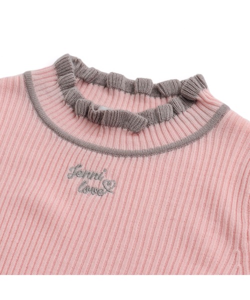 JENNI love（ジェニィラブ）の「ウォッシャブルネックフリルニット（ニット/セーター・キッズ・ピンク/グレー/ブラック・130cm/140cm/150cm/160cm）」の5枚目の写真