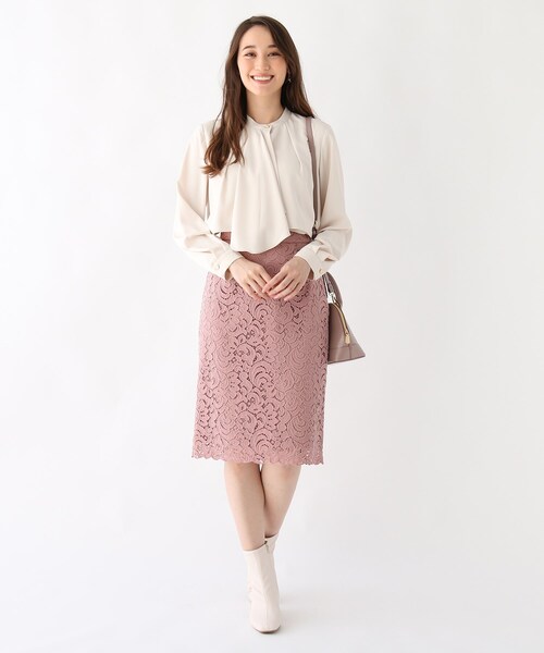 index（インデックス）の「◆ジョーゼットラッフルブラウス【WEB限定サイズ】（シャツ/ブラウス・レディース・オフホワイト/ブルー/ブラック系1/ライトグレー・40/38/42/36）」の11枚目の写真