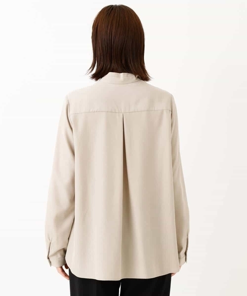 MK MICHEL KLEIN（エムケーミッシェルクラン）の「【洗える】パウダリーシフォン ボウタイブラウス（シャツ/ブラウス・レディース・ホワイト/ライトブルー/ベージュ・38）」の9枚目の写真