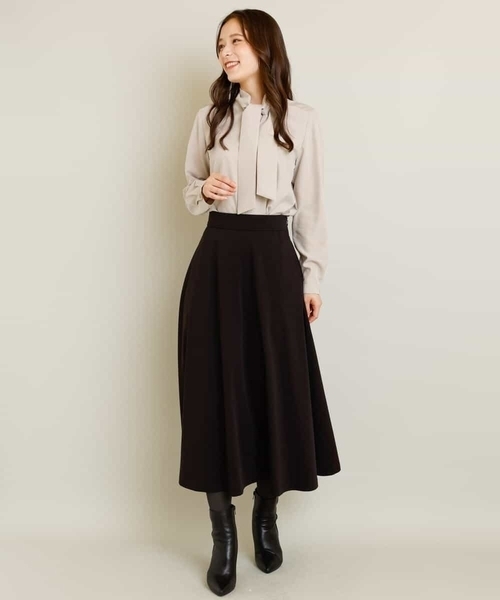 MK MICHEL KLEIN（エムケーミッシェルクラン）の「【洗える】パウダリーシフォン ボウタイブラウス（シャツ/ブラウス・レディース・ホワイト/ライトブルー/ベージュ・38）」の17枚目の写真