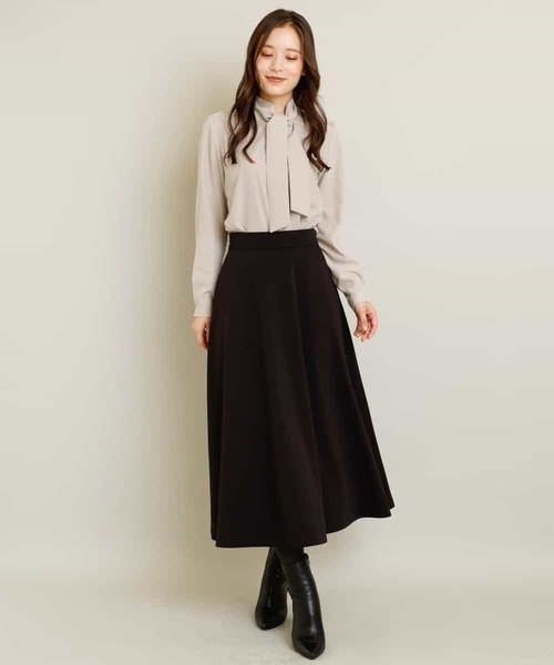 MK MICHEL KLEIN（エムケーミッシェルクラン）の「【洗える】パウダリーシフォン ボウタイブラウス（シャツ/ブラウス・レディース・ホワイト/ライトブルー/ベージュ・38）」の18枚目の写真