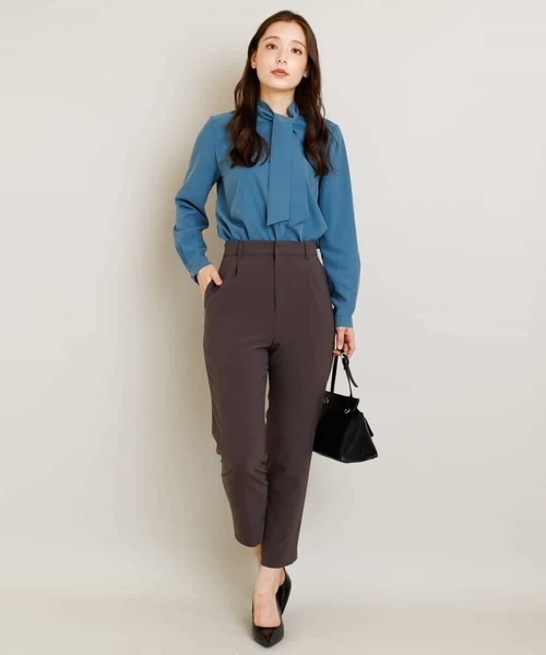 MK MICHEL KLEIN（エムケーミッシェルクラン）の「【洗える】パウダリーシフォン ボウタイブラウス（シャツ/ブラウス・レディース・ホワイト/ライトブルー/ベージュ・38）」の19枚目の写真