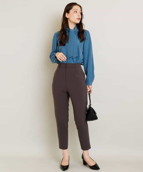 MK MICHEL KLEIN（エムケーミッシェルクラン）の「【洗える】パウダリーシフォン ボウタイブラウス（シャツ/ブラウス・レディース・ホワイト/ライトブルー/ベージュ・38）」の20枚目の写真