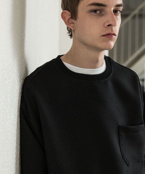 SLICK（スリック）の「ツムギートダブルクロスプルオーバー（Tシャツ/カットソー・メンズ・チャコールグレー/ブラック/グレイッシュベージュ・1/2/3）」の16枚目の写真