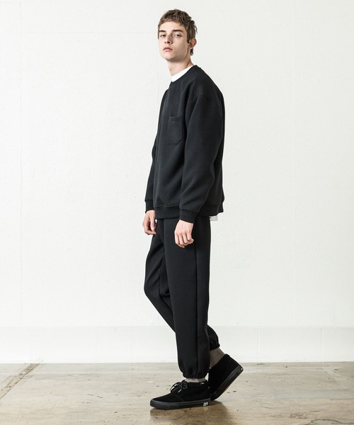 SLICK（スリック）の「ツムギートダブルクロスプルオーバー（Tシャツ/カットソー・メンズ・チャコールグレー/ブラック/グレイッシュベージュ・1/2/3）」の11枚目の写真