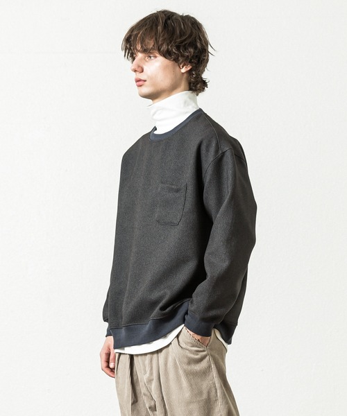 SLICK（スリック）の「ツムギートダブルクロスプルオーバー（Tシャツ/カットソー・メンズ・チャコールグレー/ブラック/グレイッシュベージュ・1/2/3）」の21枚目の写真