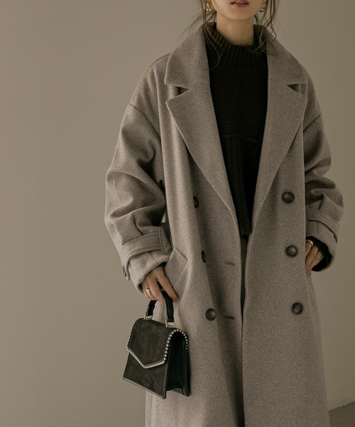 Fashion Letter(ファッションレター)の「杢ニットモッサウィンタートレンチコート(トレンチコート・レディース・ブラウン/ベージュ/アイボリー・M)」の10枚目の写真