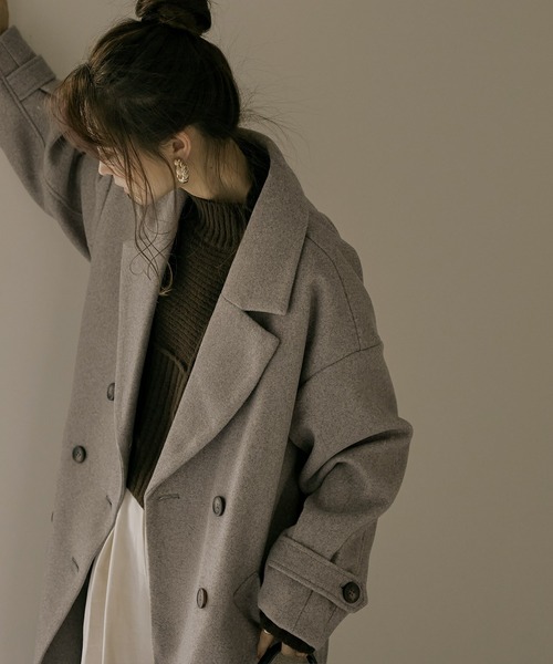 Fashion Letter(ファッションレター)の「杢ニットモッサウィンタートレンチコート(トレンチコート・レディース・ブラウン/ベージュ/アイボリー・M)」の22枚目の写真