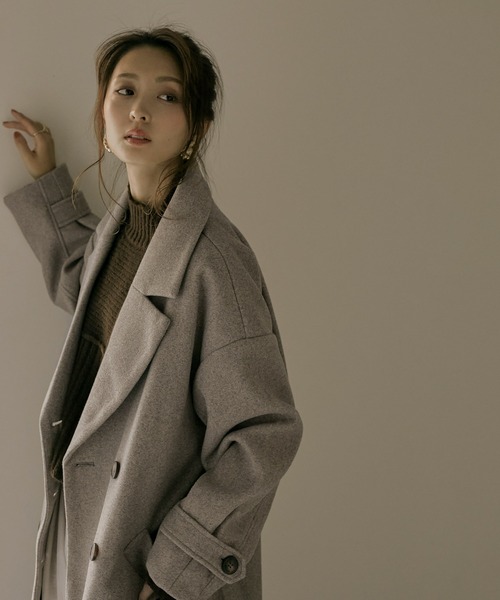 Fashion Letter(ファッションレター)の「杢ニットモッサウィンタートレンチコート(トレンチコート・レディース・ブラウン/ベージュ/アイボリー・M)」の18枚目の写真