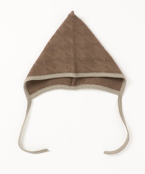 WHIPCREAM（ホイップクリーム）の「千鳥リンクスとんがり帽子（ハット・キッズ・オフホワイト/ブラウン・50-70cm）」の2枚目の写真