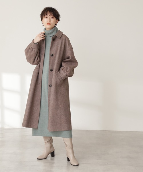 N.（N. Natural Beauty Basic）（エヌエヌナチュラルビューティーベーシック）の「◆ウール混リンキングハイネックワンピース（ワンピース・レディース・ブラック/ベージュ/グリーン・MEDIUM）」の22枚目の写真