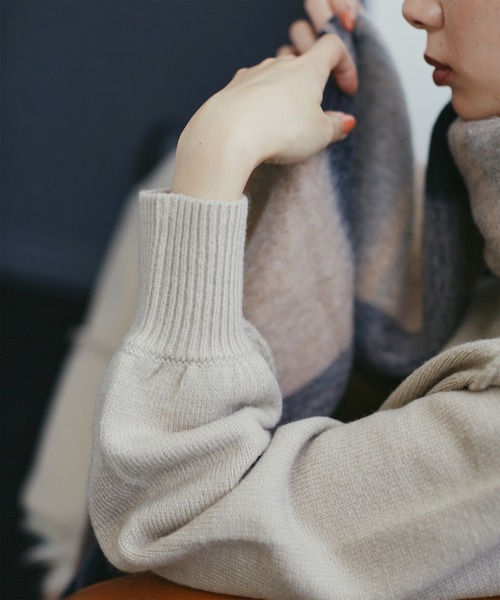 N.（N. Natural Beauty Basic）（エヌエヌナチュラルビューティーベーシック）の「◆ウール混リンキングハイネックワンピース（ワンピース・レディース・ブラック/ベージュ/グリーン・MEDIUM）」の20枚目の写真