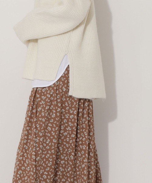 NATURAL BEAUTY BASIC(ナチュラルビューティーベーシック)の「ハーフジップアップニット(ニット/セーター・レディース・オレンジ/ネイビー/オフホワイト・MEDIUM)」の12枚目の写真
