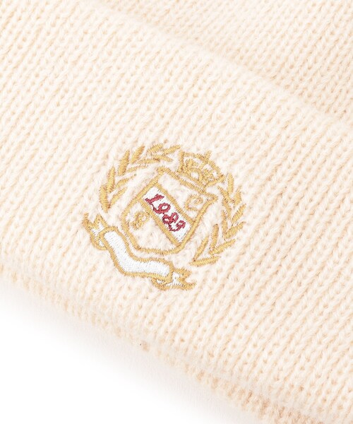 DRESKIP（ドレスキップ）の「◆HIDETRADING カレッジ刺繍ニット帽（ニットキャップ/ビーニー・レディース・ベージュ/ブラック/アイボリー/グレー・00）」の6枚目の写真
