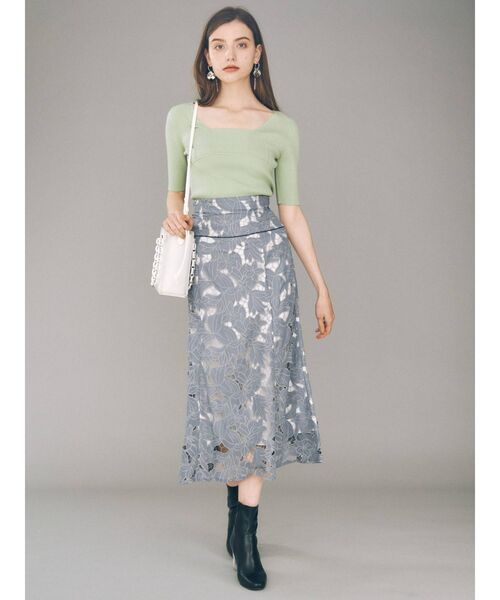 MERCURYDUO(マーキュリーデュオ)の「クリアヒールストレッチショートブーツ(その他シューズ・レディース・ブラック/アイボリー/ベージュ・38/36)」の6枚目の写真