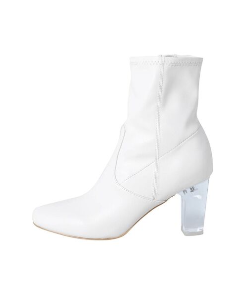 MERCURYDUO(マーキュリーデュオ)の「クリアヒールストレッチショートブーツ(その他シューズ・レディース・ブラック/アイボリー/ベージュ・38/36)」の14枚目の写真