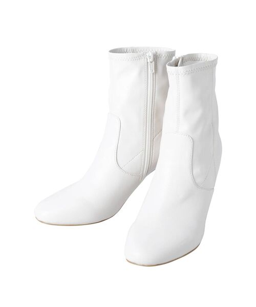 MERCURYDUO(マーキュリーデュオ)の「クリアヒールストレッチショートブーツ(その他シューズ・レディース・ブラック/アイボリー/ベージュ・38/36)」の16枚目の写真