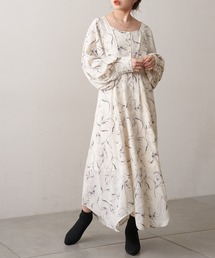 Chico | ラインフラワーイレヘムロングワンピース(ワンピース)