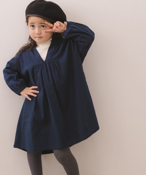 URBAN RESEARCH DOORS（アーバンリサーチドアーズ）の「スキッパーワイドワンピース(KIDS)（ワンピース・キッズ・チャコールグレー/ブルー・120/105/135）」の11枚目の写真