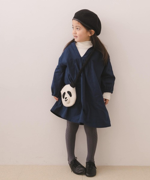 URBAN RESEARCH DOORS（アーバンリサーチドアーズ）の「スキッパーワイドワンピース(KIDS)（ワンピース・キッズ・チャコールグレー/ブルー・120/105/135）」の3枚目の写真