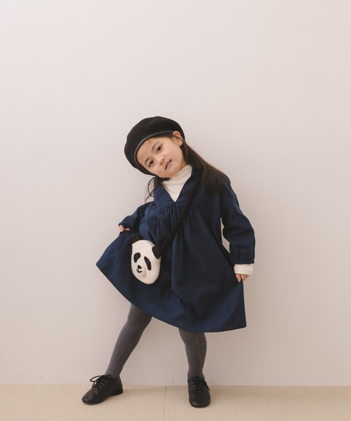 URBAN RESEARCH DOORS（アーバンリサーチドアーズ）の「スキッパーワイドワンピース(KIDS)（ワンピース・キッズ・チャコールグレー/ブルー・120/105/135）」の5枚目の写真