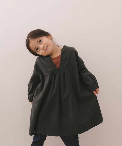 URBAN RESEARCH DOORS（アーバンリサーチドアーズ）の「スキッパーワイドワンピース(KIDS)（ワンピース・キッズ・チャコールグレー/ブルー・120/105/135）」の12枚目の写真