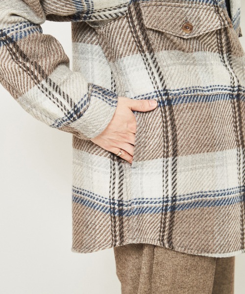 EDIFICE（エディフィス）の「フェザーライト チェック CPO ブルゾン（ブルゾン・メンズ・グレー・SMALL/MEDIUM/LARGE）」の20枚目の写真