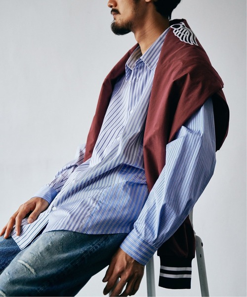 EDIFICE（エディフィス）の「THOMAS MASON オーバーサイズ クレイジーパターン シャツ（シャツ/ブラウス・メンズ・ネイビー/ブラック・LARGE/MEDIUM）」の5枚目の写真