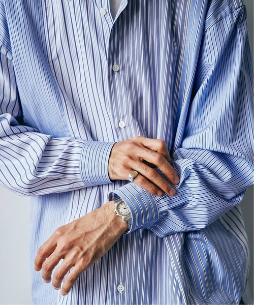 EDIFICE（エディフィス）の「THOMAS MASON オーバーサイズ クレイジーパターン シャツ（シャツ/ブラウス・メンズ・ネイビー/ブラック・LARGE/MEDIUM）」の8枚目の写真