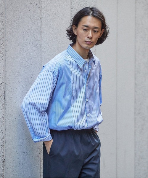 EDIFICE（エディフィス）の「THOMAS MASON オーバーサイズ クレイジーパターン シャツ（シャツ/ブラウス・メンズ・ネイビー/ブラック・LARGE/MEDIUM）」の17枚目の写真